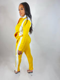 TRACK MEET : PANT SET in yellow