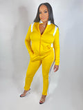 TRACK MEET : PANT SET in yellow